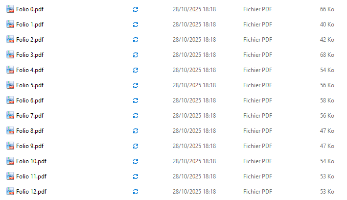 Création automatique d'un PDF pour chaque présentation