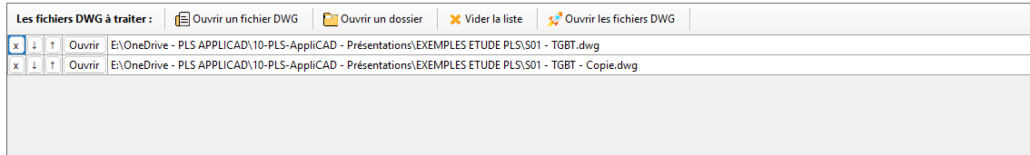 Ouverture séquentielle automatique de chaque DWG à traiter