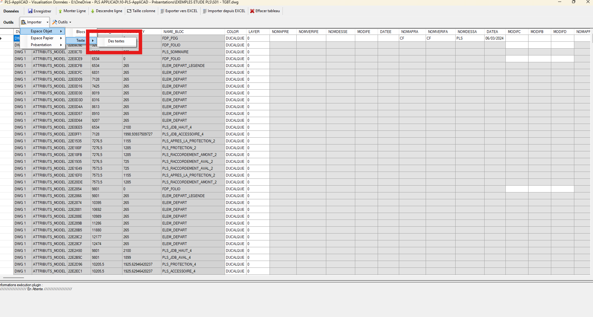 Recherche d'un texte spécifique et ajout des résultats dans le tableau