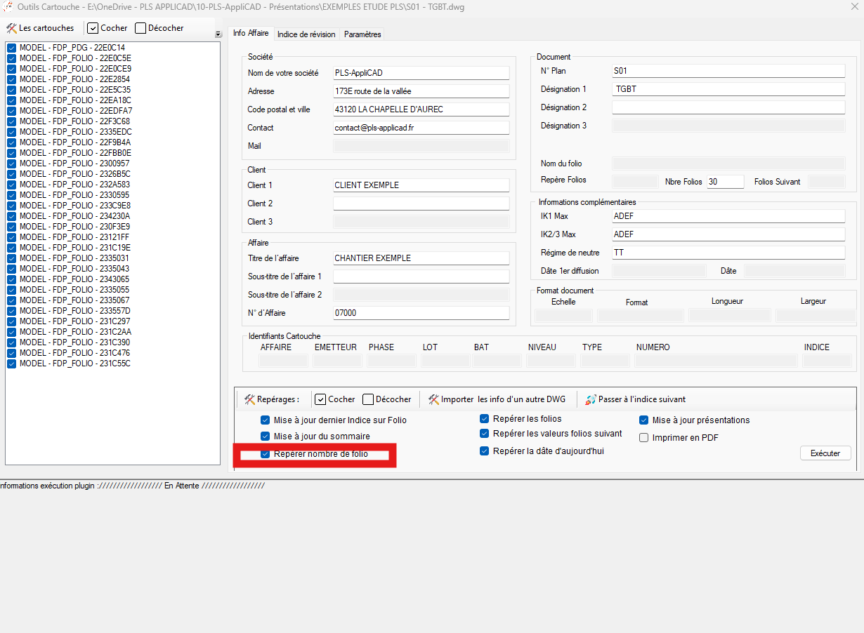 Comptage du nombre de folios et mise à jour du champ Nbre Folios