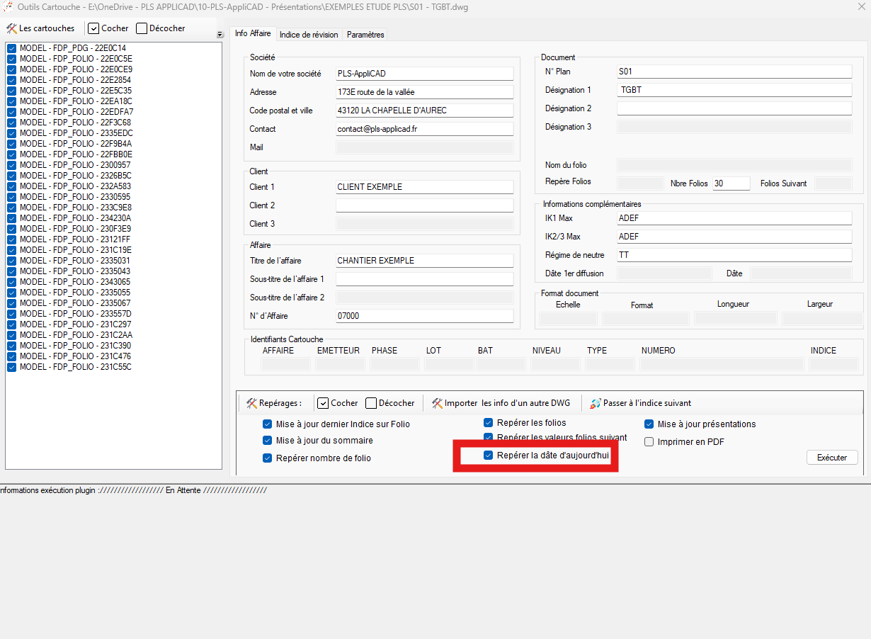 Remplissage automatique de la date du jour sur tous les folios