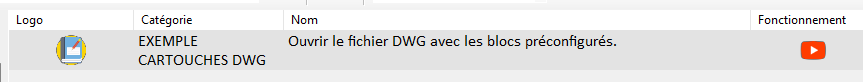 Double-clic pour ouvrir le DWG modèle préconfiguré