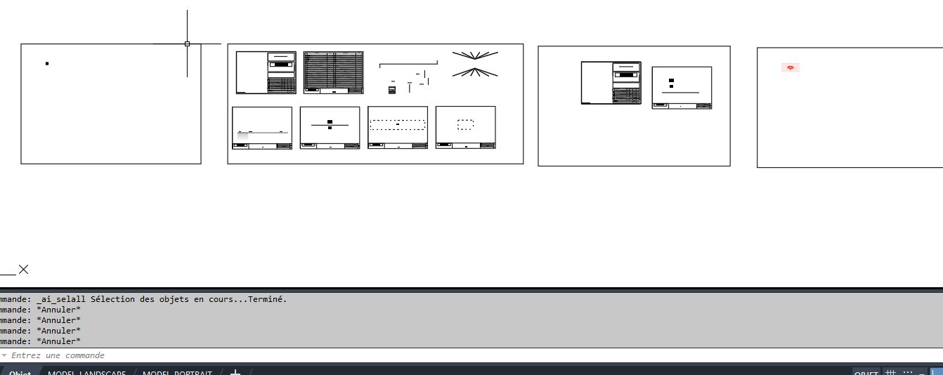 Accès aux blocs cartouche et sommaire déjà configurés pour l'application