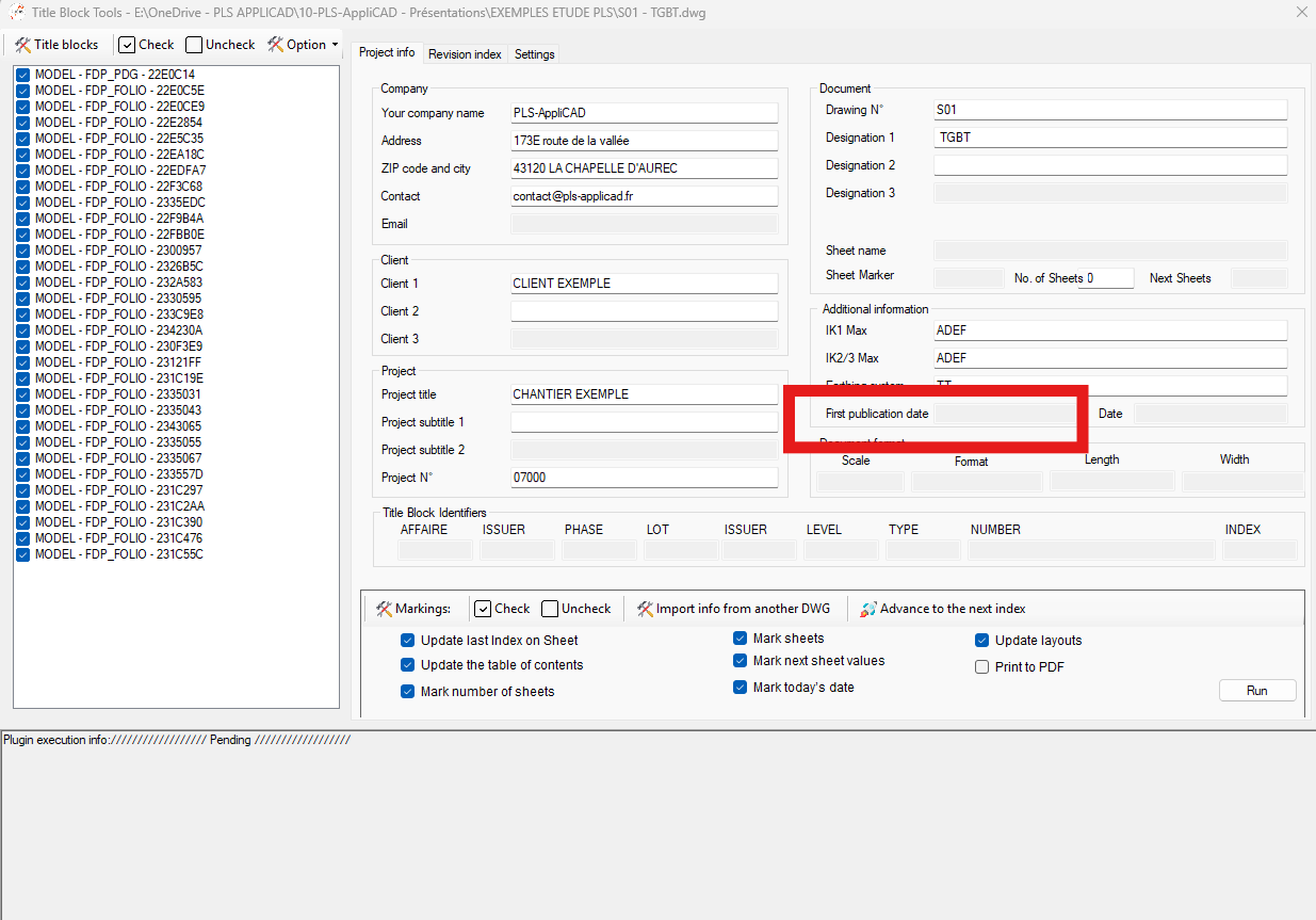 Remplissage automatique de la date du jour dans chaque folio