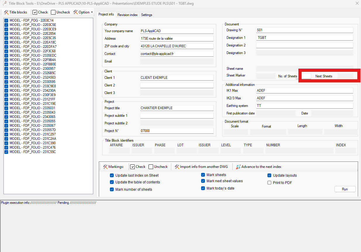 Mise à jour automatique du champ Folio suivant