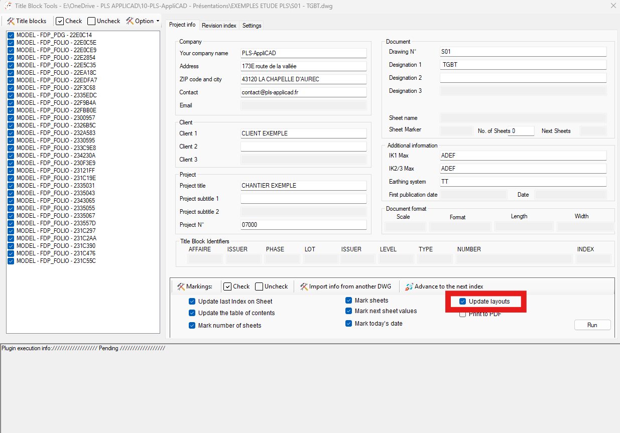 Recréation automatique des présentations pour chaque folio