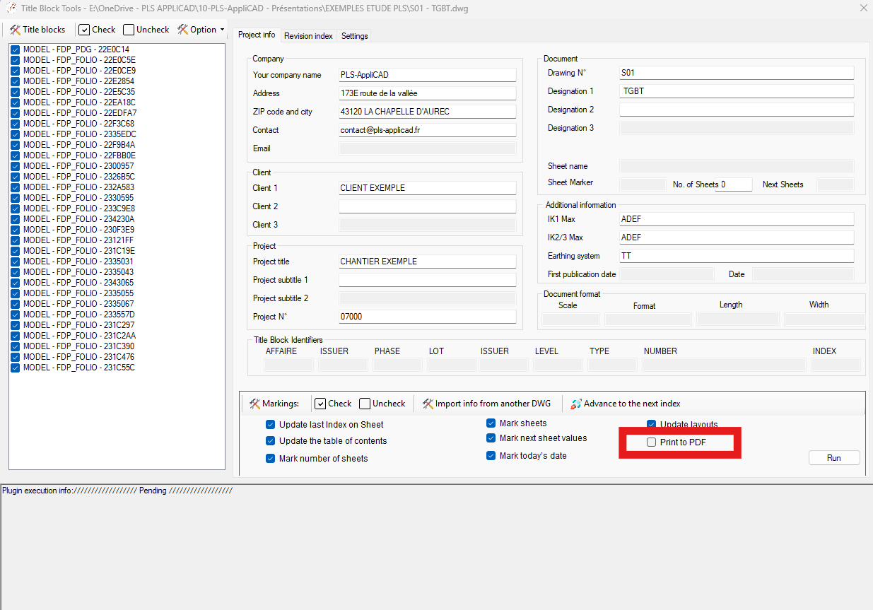 Impression automatique des présentations générées
