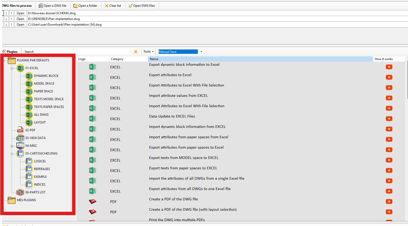 Arborescence des dossiers de plugins