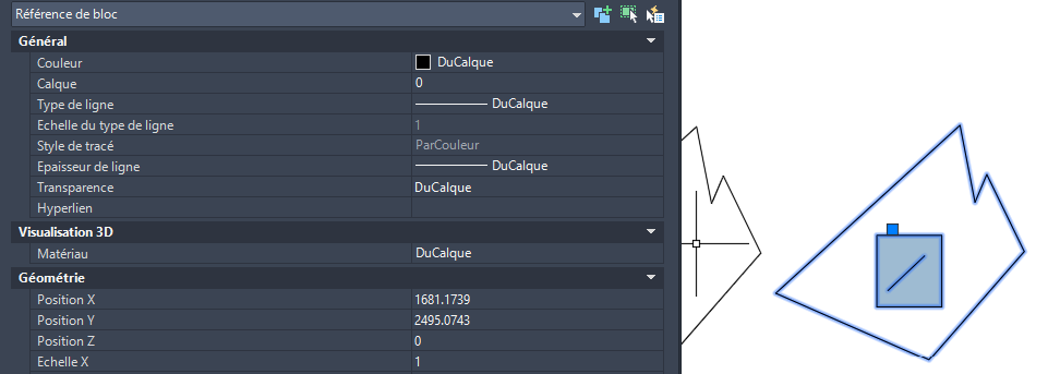 Remplacement des insertions par une définition unique de bloc