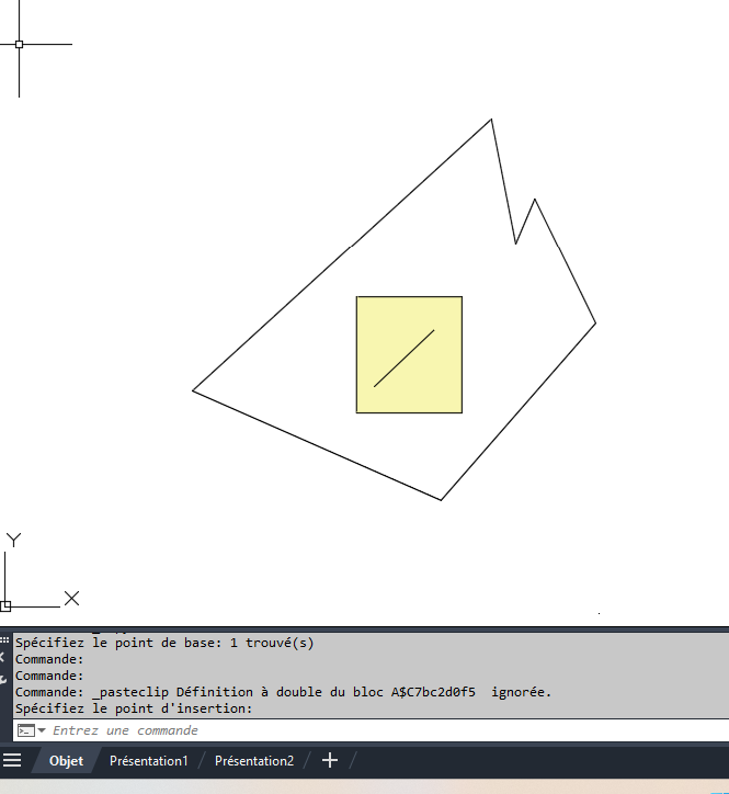 Analyse de l'espace objet du DWG